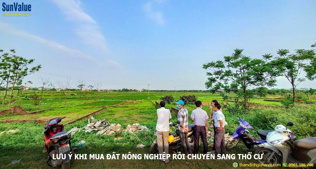 Mua đất nông nghiệp rồi chuyển đổi sang thổ cư - Những điều cần biết