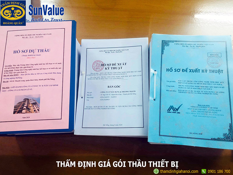 THẨM ĐỊNH GIÁ GÓI THẦU THIẾT BỊ