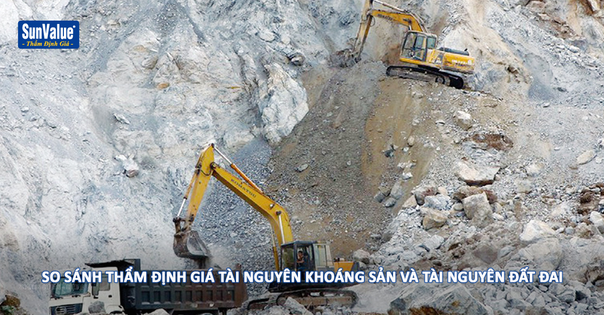 So sánh thẩm định giá tài nguyên khoáng sản và đất đai