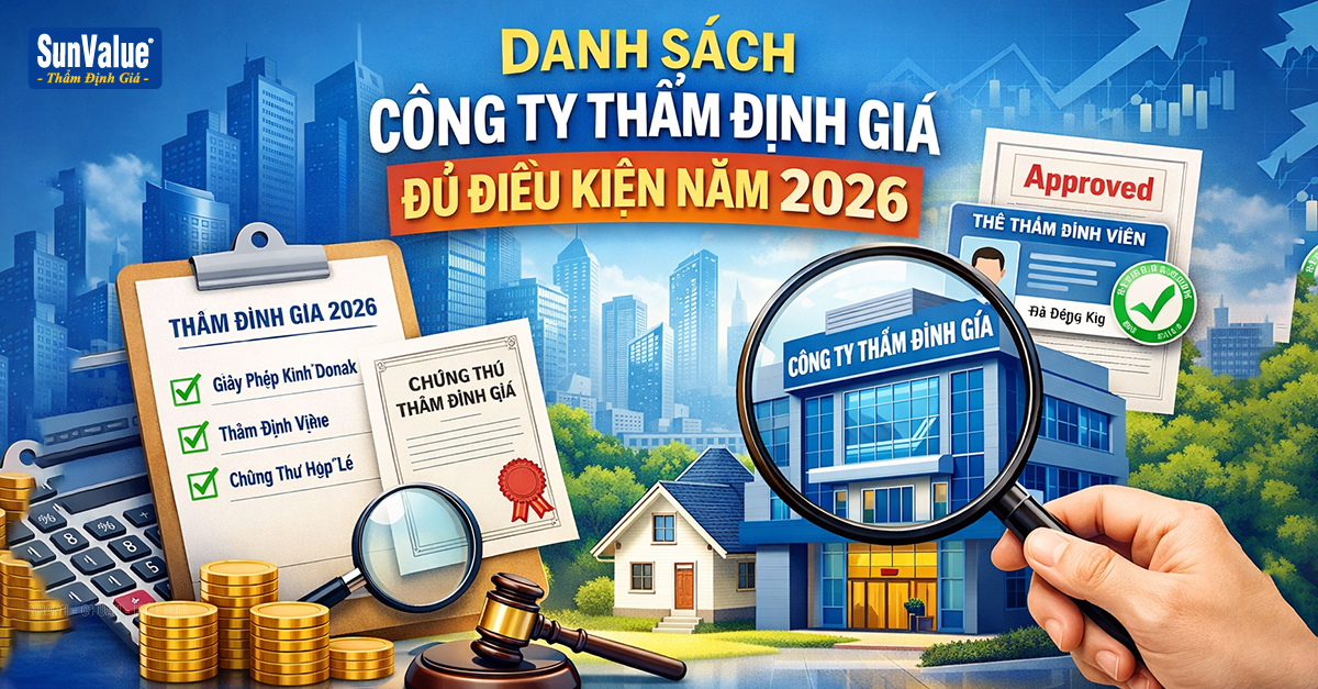 Danh sách Công ty thẩm định giá đủ điều kiện hoạt động năm 2026