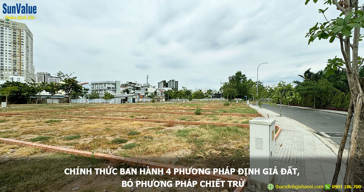 phương pháp định giá đất, thẩm định giá đất, chính phủ ban hành 