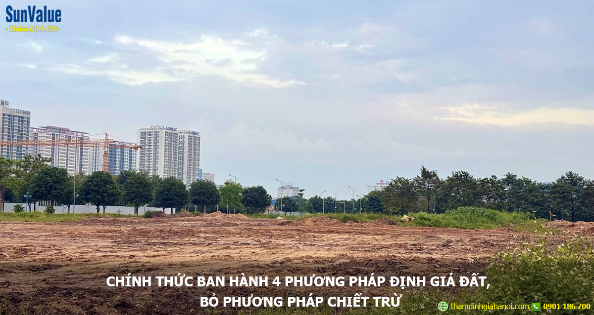 phương pháp định giá đất, thẩm định giá đất, chính phủ ban hành 