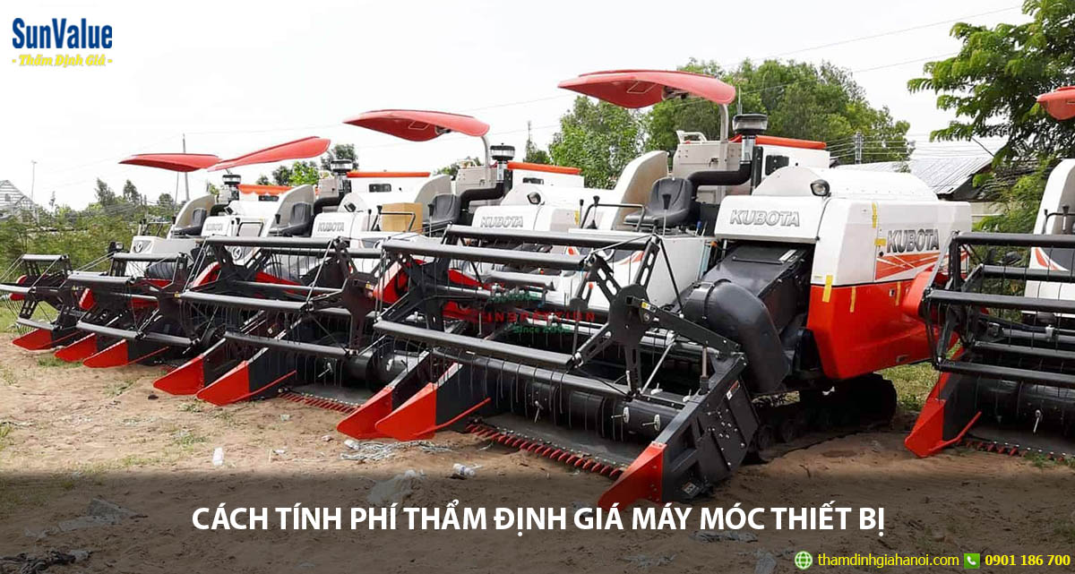 chi phí thẩm định giá máy móc, định giá máy móc thiết bị, phí thẩm định giá