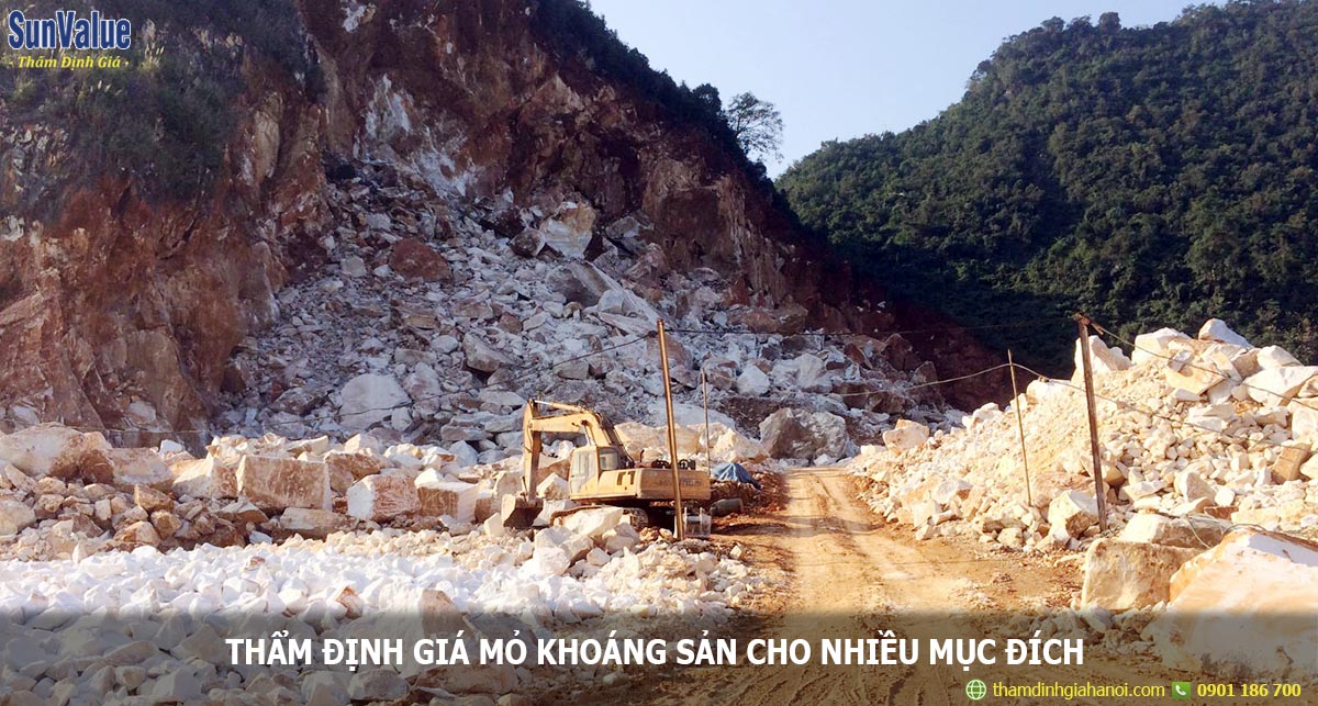 thẩm định giá mỏ khoáng sản, dinh gia mo quang, tham dinh gia khoang san