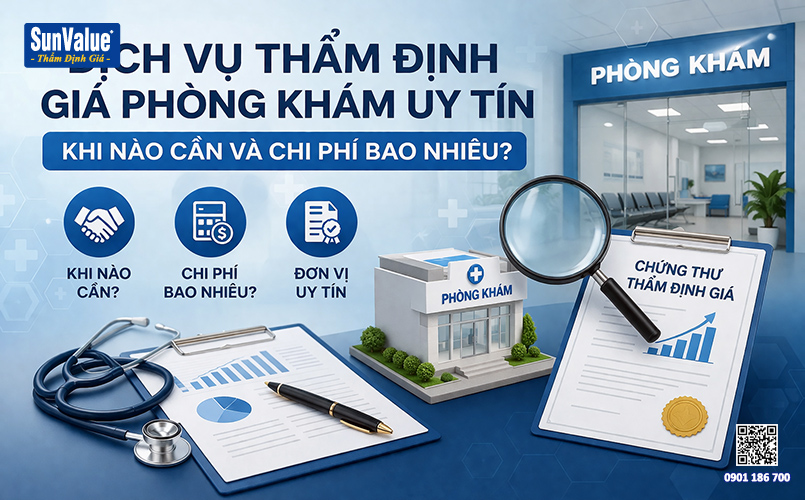 thẩm định giá phòng khám, định giá bệnh viện, thẩm định giá cơ sở y tế, xác định giá trị y tế