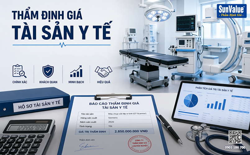 thẩm định giá tài sản y tế, định giá máy móc thiết bị, định giá phòng khám