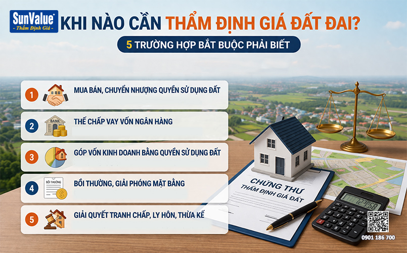 thẩm định giá đất, khi nào cần thẩm định giá đất, định giá đất đai, thẩm định giá bất động sản, chứng thư thẩm định giá