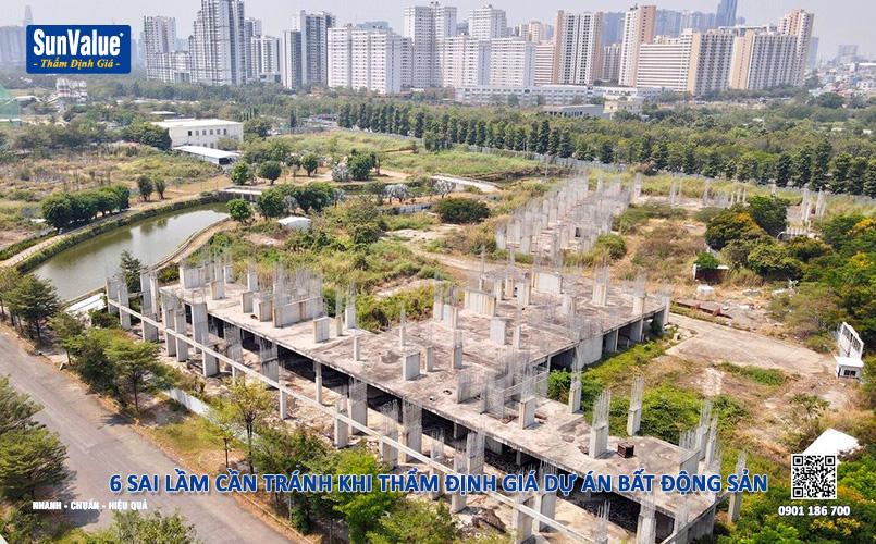 thẩm định giá dự án bất động sản, định giá dự án, sai lầm cần tránh khi định giá