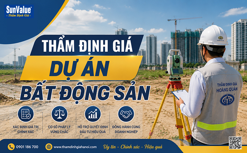 thẩm định giá dự án, định giá dự án bất động sản, thẩm định giá hoàng quân