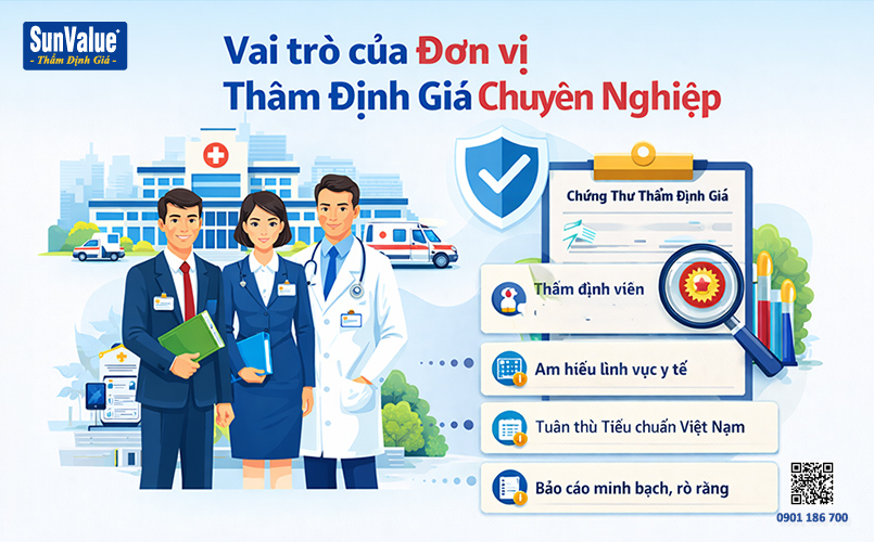 thẩm định giá bệnh viện, công ty thẩm định giá, tiêu chuẩn thẩm định giá, công ty hoàng quân