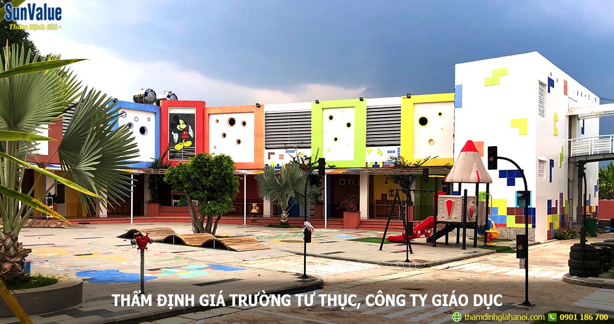 thẩm định giá trường tư thục, trương tư thục, định giá cong ty giao duc