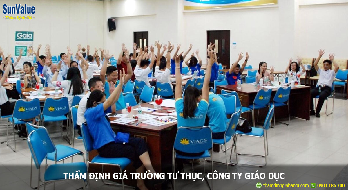 thẩm định giá trường tư thục, trương tư thục, định giá cong ty giao duc 2