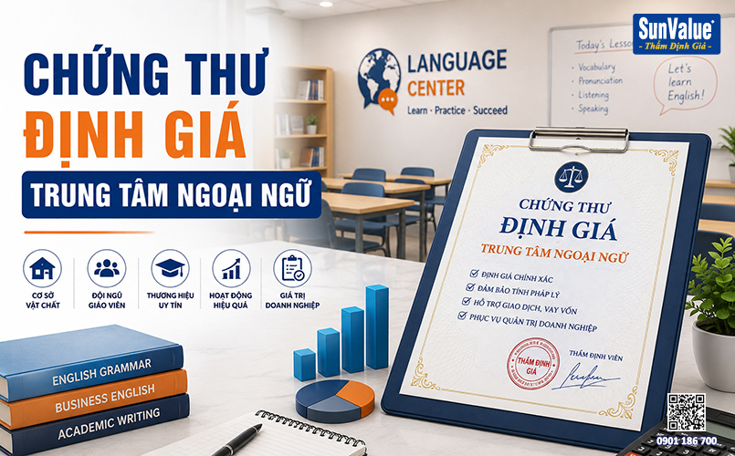 thẩm định giá trung tâm ngoại ngữ, thẩm định giá doanh nghiệp, công ty định giá