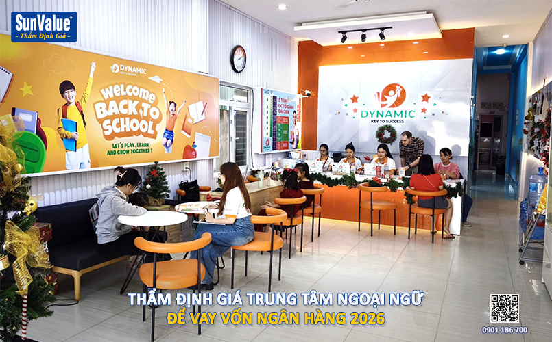 định giá trung tâm tiếng anh, trung tâm ngoại ngữ, thẩm định giá hoàng quân, định giá doanh nghiệp