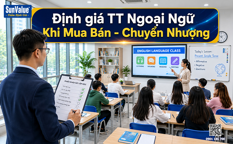 định giá trung tâm ngoại ngữ, thẩm định giá doanh nghiệp, công ty định giá