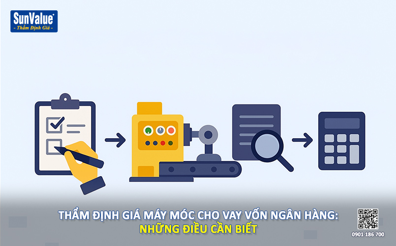 thẩm định giá máy móc, định giá máy móc thiết bị, thẩm định giá hoàng quân, vay vốn ngân hàng