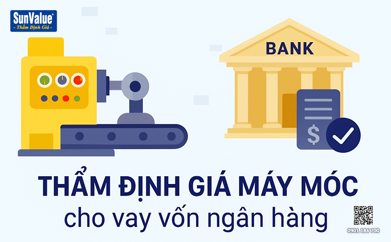 thẩm định giá máy móc, định giá máy móc thiết bị, thẩm định giá hoàng quân, vay vốn ngân hàng
