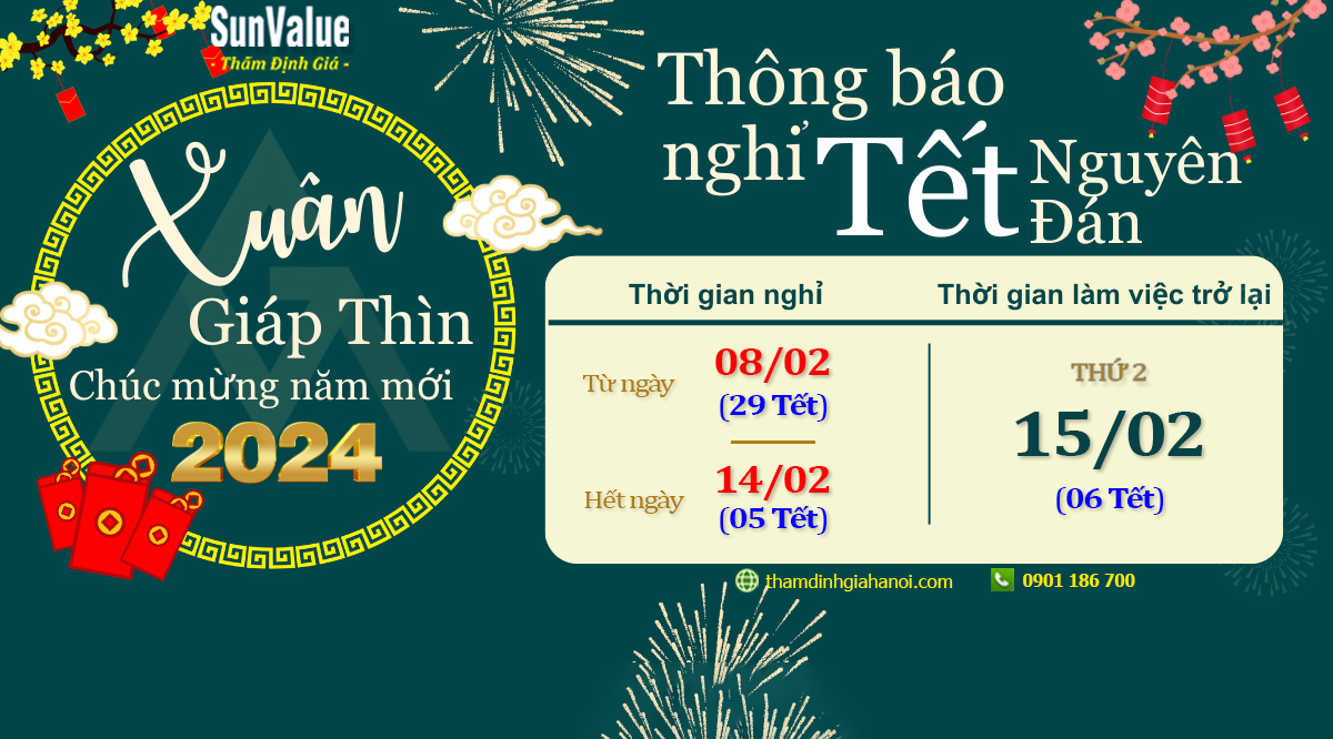 thông báo nghỉ tết 2024, nghỉ tết nguyên đán, thẩm định giá hoàng quân 